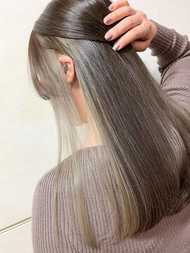 ランプ ヘアー(lamp hair) 【lamp斉藤】イヤリングカラー×ベージュ