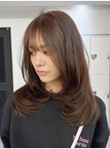 【韓国ヘア】レイヤーカット/顔まわりカット/艶髪/心斎橋