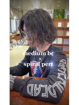 ラドンナ アデッソ(LA.DONNA addesso) 【大人男髪】色気ボブ× スパイラルパーマ