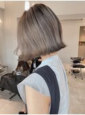 ケアブリーチベージュで柔らか質感ダブルカラーパープルで透明感
