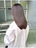 20代30代40代 暗髪レッドブラウン/ツヤ髪ストレートロング