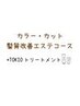 【髪質改善エステコース】艶髪カラー+カット+ピュアtr+TOKIOtr