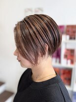 アッシュ 中目黒店(Ash)&nbsp;アシンメトリーショート×ピンクブラウン