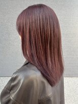 オレンジペコ(orange peco)&nbsp;ピンクブラウン ブリーチなしダブルカラー 顔周りカット 艶髪