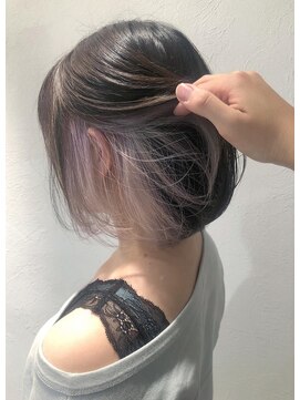 レクタ(recta) 【美容室　京都　伏見　recta】ペールパープルインナーカラー