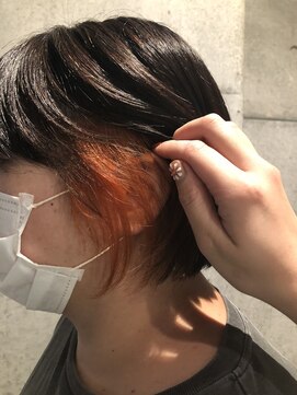 ココ 西葛西南口店(COコ) オレンジイヤリングカラー♪西葛西イヤリングカラー|カラー