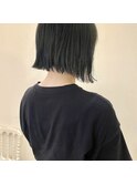【F.】切りっぱなしボブ×就活カラー×ブルーブラック
