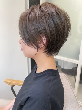 フレーム ヘア ルーム 天王寺駅前店(FRAME hair room) 前髪なしショート/アッシュベージュ/束感ショート/ミストバング