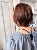 福山市美容院キャアリー 人気 丸みショートウルフCaaryピンク