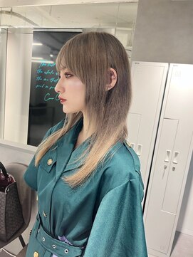 ファイブバイジエクト 堀江(FIVE by The Ect) 透明感グレージュカラー×シースルーバング×ハイトーンカラー☆