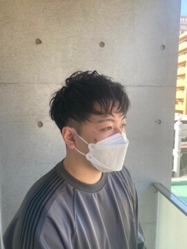 メンズサロン ウエストサイドカットクラブ(Men's West Side Cut Club) 2ブロック×パーマスタイル