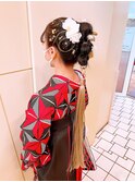 ポニーテール水引、金箔