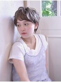 前髪長め大人小顔ショート30代40代50代　藤沢
