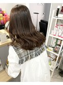 *くすみ感ベージュ セミロング 透明感 三宮 神戸