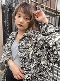 顔まわりレイヤー/ボブウルフ/ショートバング