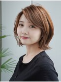 前髪なし外はねくびれウルフボブ20代30代【AIN.表参道】川原大地