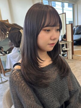 ポーチバイハニー オモテサンドウ(PORCH by HONEY omotesando) 小顔顔周りレイヤーカット×アッシュグレージュ