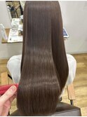 透明感カラーマロンブラウン/秋色/小顔/ワンレン/髪質改善