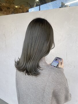 ヴィンスジオ 岐阜駅南(vince gio) オリーブグレージュ/透明感カラー/ブリーチ1回