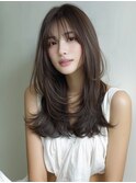 ★オリーブグレーココアベージュ小顔クラゲヘアー/黒髪/髪質改善