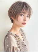 ハイライトグラデーション前下がりボブマッシュp1越谷20代30代