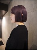 ブリーチ1回で叶う、秋の“葡萄カラー”ボブ。