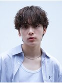 原宿マッシュシャドウパーマフェザーショートスパイラルパーマ