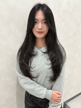 20代30代ロングレイヤー顔まわりカット