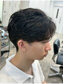 渋谷/フェザーパーマ/ニュアンスパーマ/毛流れセンターパート