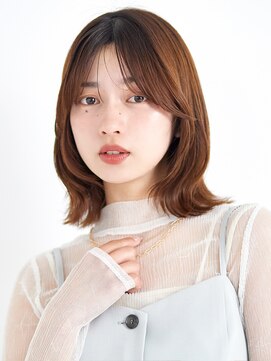 ラフィス ヘアー リノ 三宮店(La fith hair lino) 【La fith】くびれボブ×キャラメルブラウン