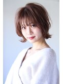 大人可愛い203040代似合わせカットイメチェン流しバング
