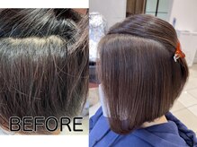 白髪が気になる方、明るい白髪染めをご希望の方へ【ひたちなか/脱白髪染め/ノンジアミンカラー】