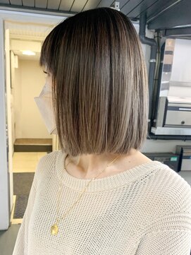 アイティー バイ アルバム 中野店(IT by ALBUM) エアタッチ_グレージュカラーボブウルフココアベージュ_ba402233