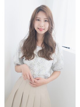 エン(eNN) 大人可愛いデジタルパーマ/センターパート/ココアベージュ