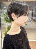 斜めバング グレージュカラー シルキーベージュ マッシュパーマ