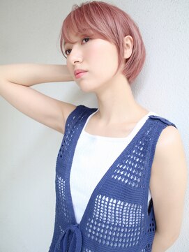 ブゾン(buZon) 【buZonブゾン】ショートボブ×ビンクベージュカラー