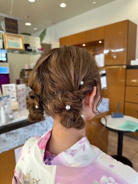 ビーグレイス パティオ 浴衣ヘアセット