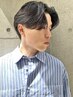 メンズカット＋パーマ落とし/ナチュラルストレート ￥14300　＃センターパート