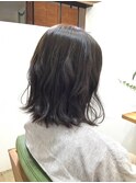 グレージュミディアムボブ