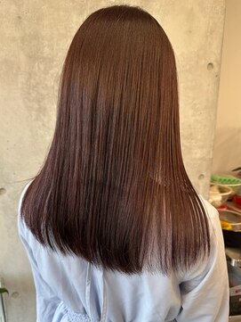 モリオ(morio) ＊愛されかわいい艶髪ブリーチなし暗めピンクブラウン30代40代3