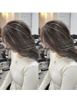 ブレンド 渋谷(BLend)&nbsp;マチルダボブ前髪ハイライトグレージュ