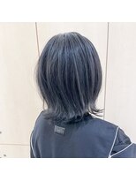 アオ 岡野 横浜(a-o) 【安藤貴志】外ハネボブxブルーグレーカラー＊