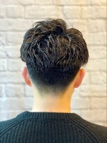 ヘアサロン 銀座マツナガ新宿店(hair salon)&nbsp;メンズパーマ×右パートアップバング【新宿/理容室/バーバー】