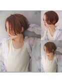 20代30代40代前下がり耳掛けショートボブ丸みショート◎