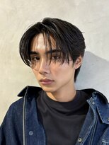 ニコ トウキョウ ロジック(nico TOKYO Logic)&nbsp;フェザーパーマニュアンスパーマメンズセンターパート襟足あり