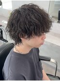 MEN’S HAIR/ブルーブラック/フェザーパーマ/渋谷