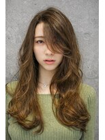 テラ(terra)&nbsp;くすみベージュ × 透け感ロング