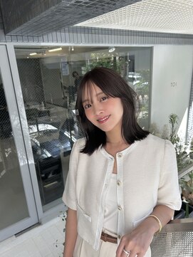 ブラン(Blanc Aoyama) レイヤーカット/顔まわりカット/ブリーチなし/ボブ/ミディアム