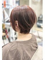 ガーデン バイ イル(GARDEN by illu Co.Ltd)&nbsp;丸みショートボブ×ピンクブラウン