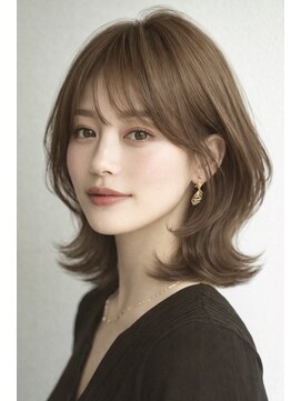 ハーツ(Heart's) ミディアムレイヤー白髪ぼかしカラー３０代４０代５０代６０代